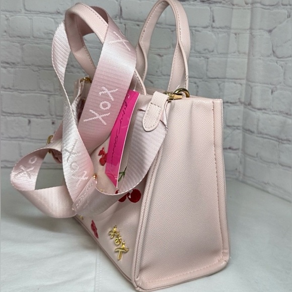 NWT Betsey Johnson Xonora 3-Way Studded Satchel Tote Bag - Picture 7 of 14